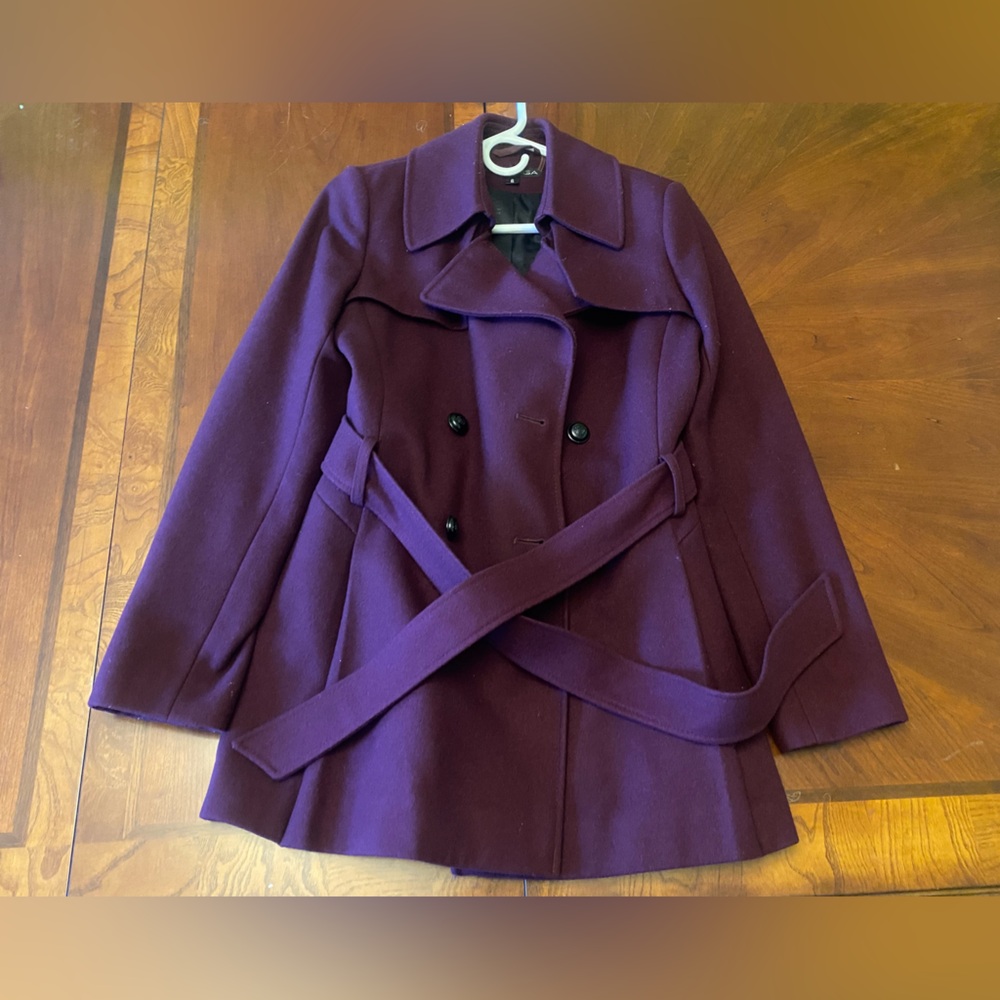 Via Spiga’s Purple Double-Breasted Coat